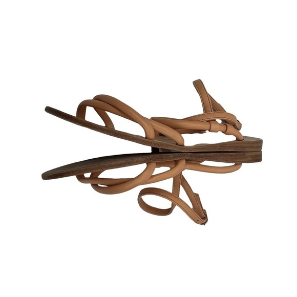 Anne Thomas Tan Strappy Flat Sandals Size 40 Women's - Picture 7 of 9